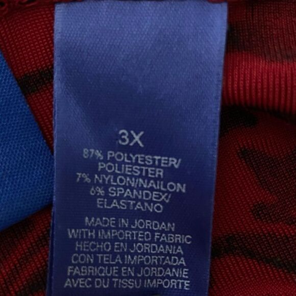 Vintage JH Collectibles Red Top with Black Burnout Velvet Grunge, Layering 3X - Picture 4 of 11